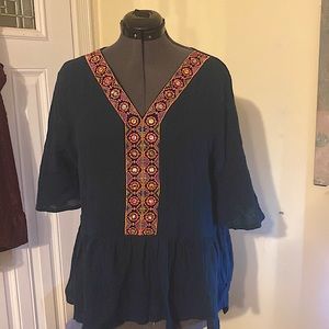 Brand New - Azz Trading Inc Navy Blouse